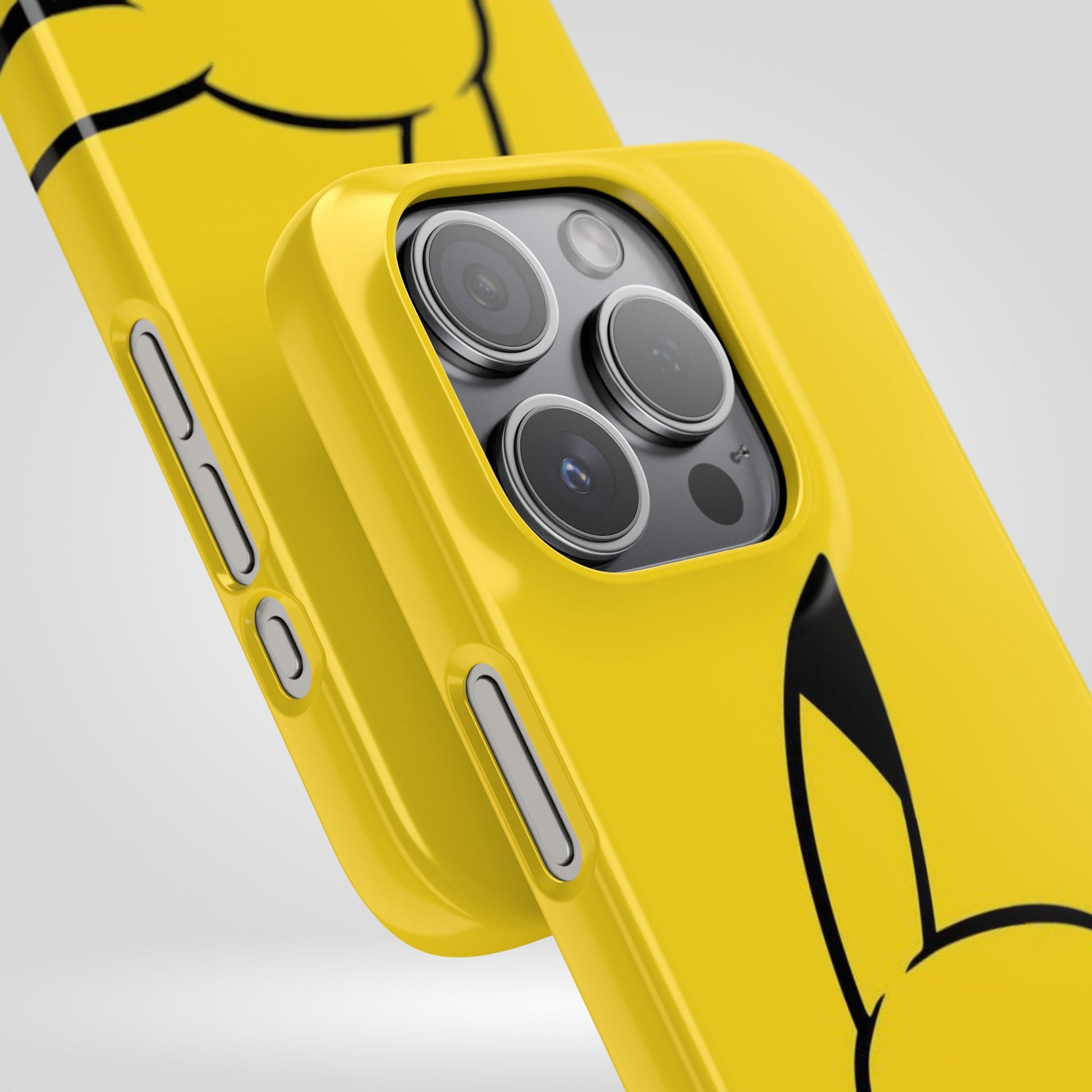 Pikachu Phone Case, Pokemon Phone Case, Snap Cases, Cartoon, Yellow, iPhone, Samsung - Roe Creation