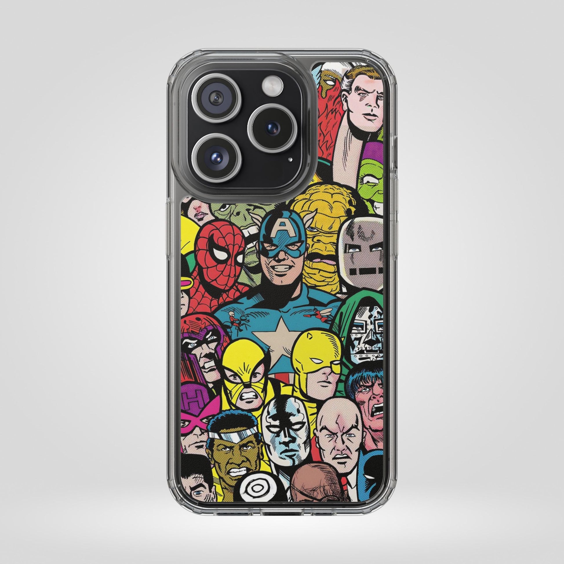 Marvel Superhero Clear iPhone Case - Comic Collection Design - Roe Creation