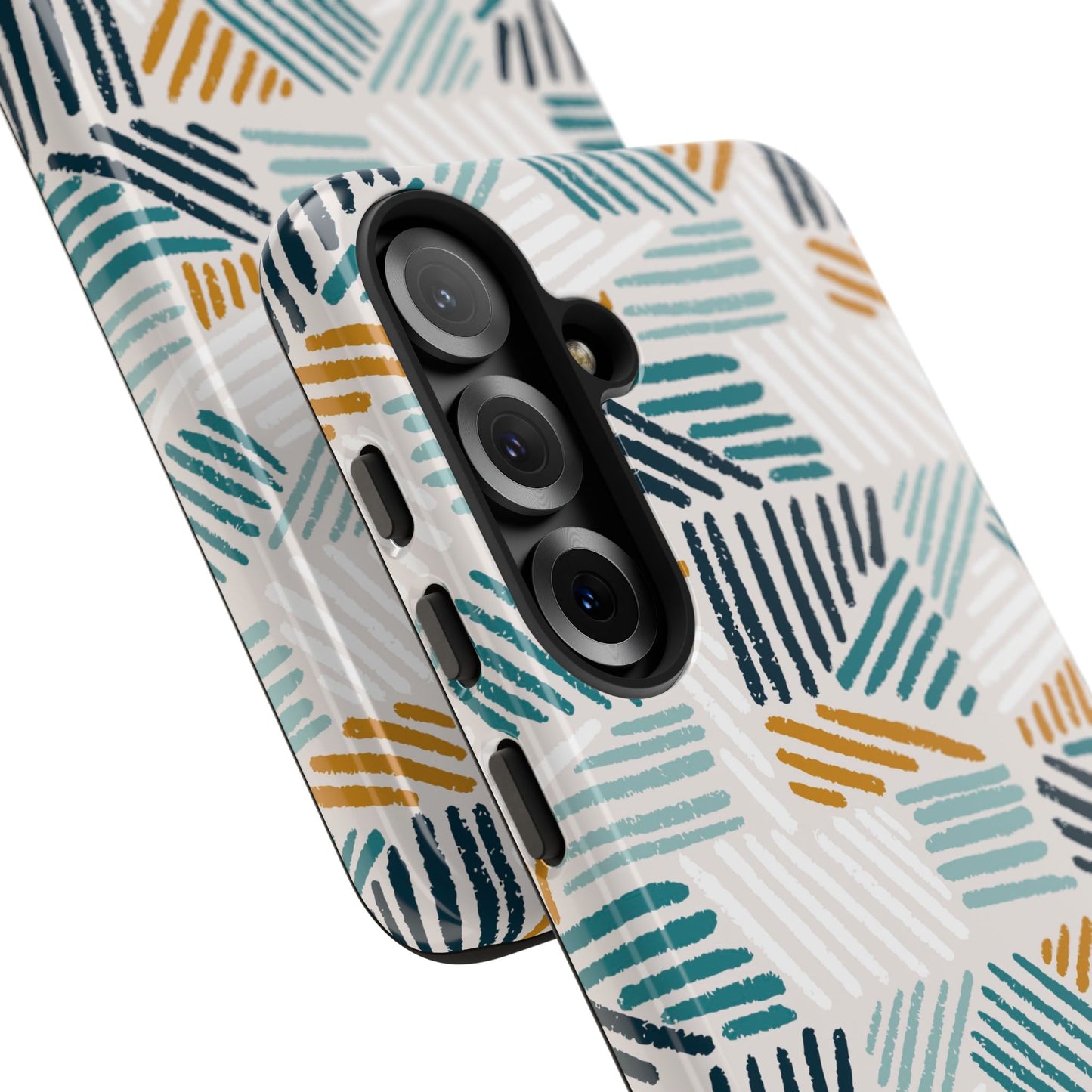 Stylish Tough Phone Case with Geometric Design