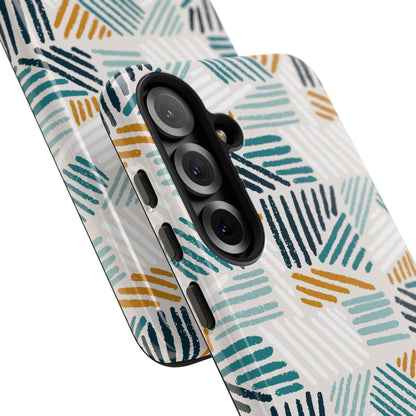Stylish Tough Phone Case with Geometric Design