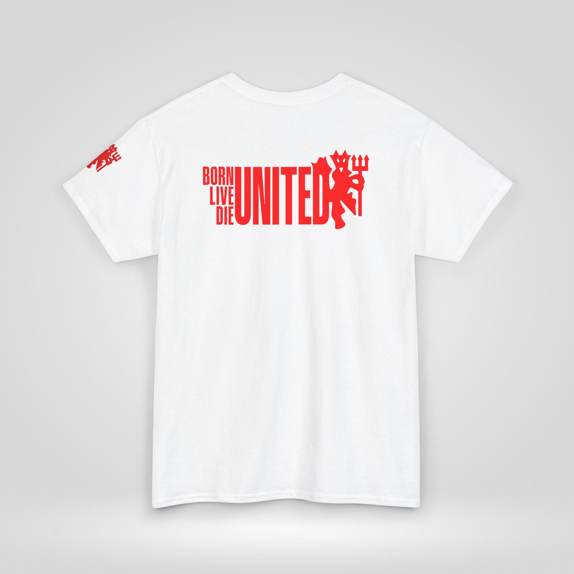 'Born Live Die United' Unisex Heavy Cotton Tee for Manchester United Fans - Casual Streetwear for All Occasions - Roe Creation