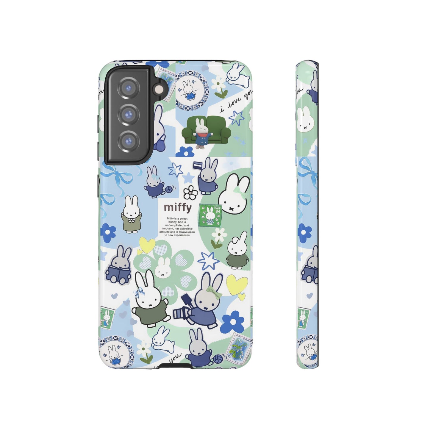 Cute Miffy Tough Phone Case - iPhone, Samsung Stylish Design for Bunny Lovers