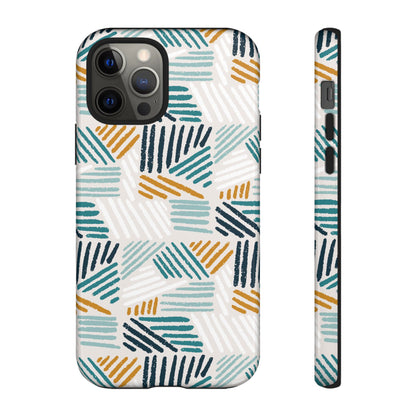 Stylish Tough Phone Case with Geometric Design