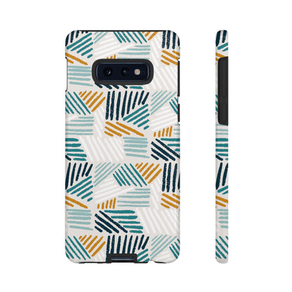 Stylish Tough Phone Case with Geometric Design