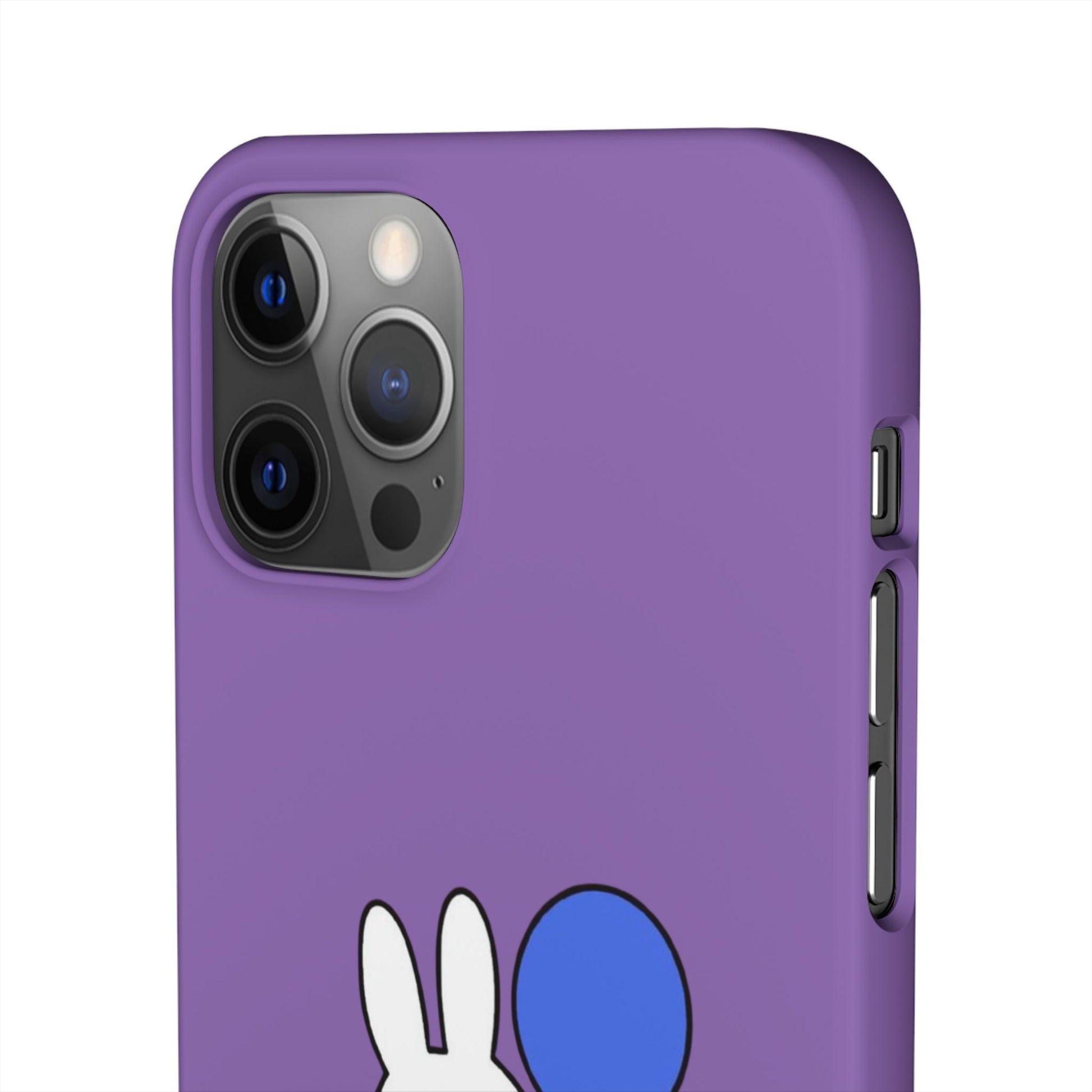 Miffy Phone Case, iPhone, Samsung Snap Case - Cartoon Fun Purple Phone Accessory for Kids and Adults - Roe Creation