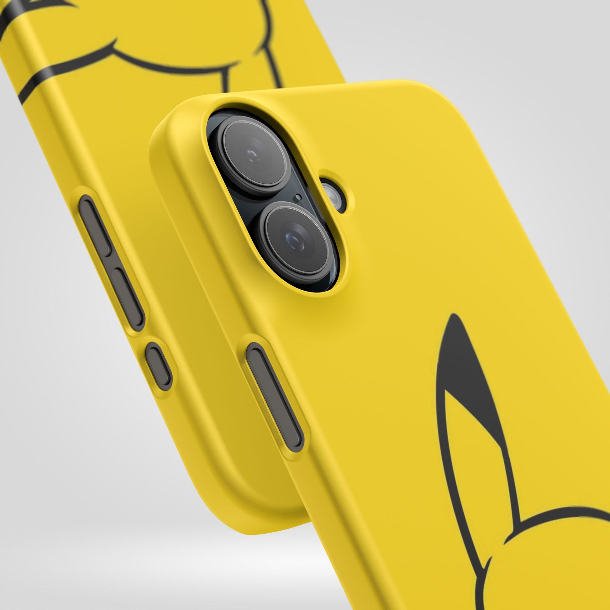 Pikachu Phone Case, Pokemon Phone Case, Snap Cases, Cartoon, Yellow, iPhone, Samsung - Roe Creation