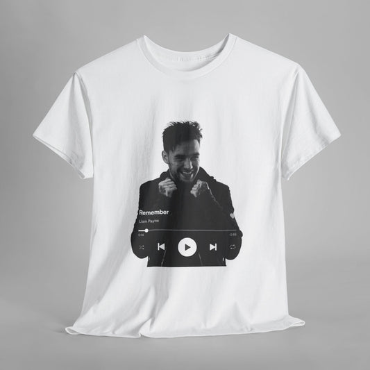Liam Payne Remember Heavy Cotton Unisex Tshirt - Music Player Design