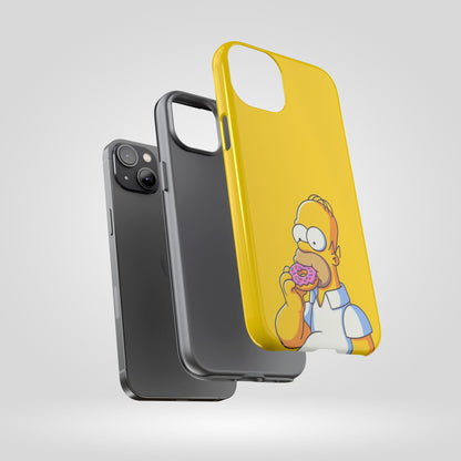 Homer Simpson Phone Case - iPhone, Samsung, Unique Protection for Fans, Cartoon Phone Cover, Gift for Simpsons Lovers, Durable Tough Case
