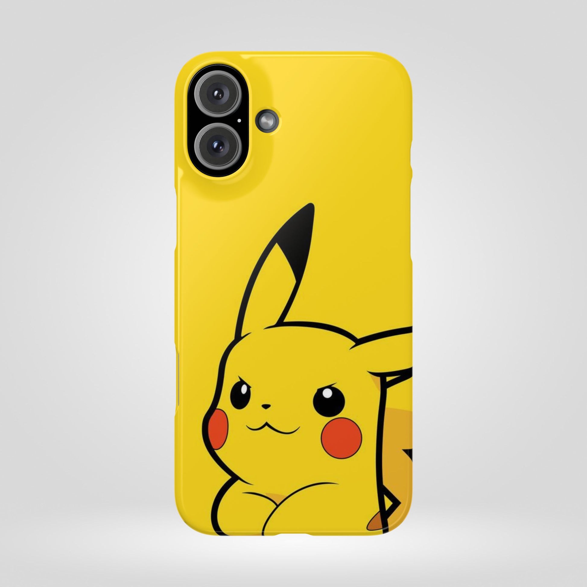 Pikachu Phone Case, Pokemon Phone Case, Snap Cases, Cartoon, Yellow, iPhone, Samsung - Roe Creation
