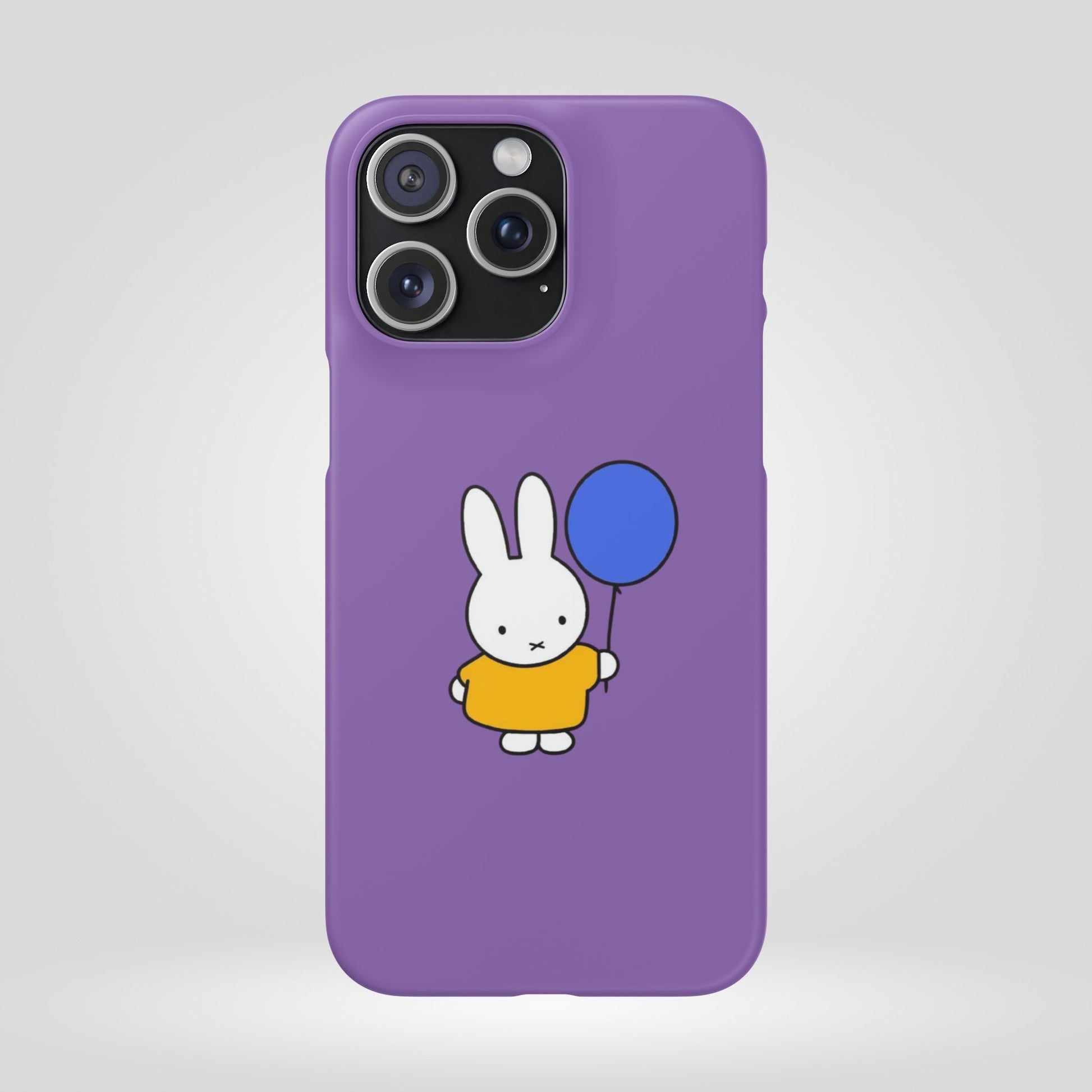 Miffy Phone Case, iPhone, Samsung Snap Case - Cartoon Fun Purple Phone Accessory for Kids and Adults - Roe Creation