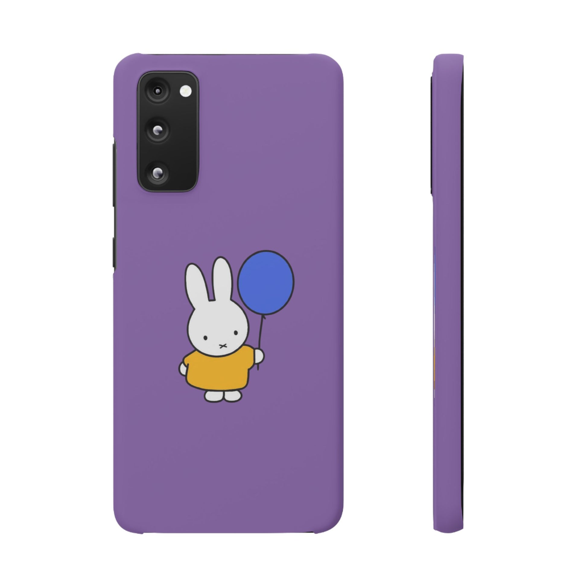 Miffy Phone Case, iPhone, Samsung Snap Case - Cartoon Fun Purple Phone Accessory for Kids and Adults - Roe Creation
