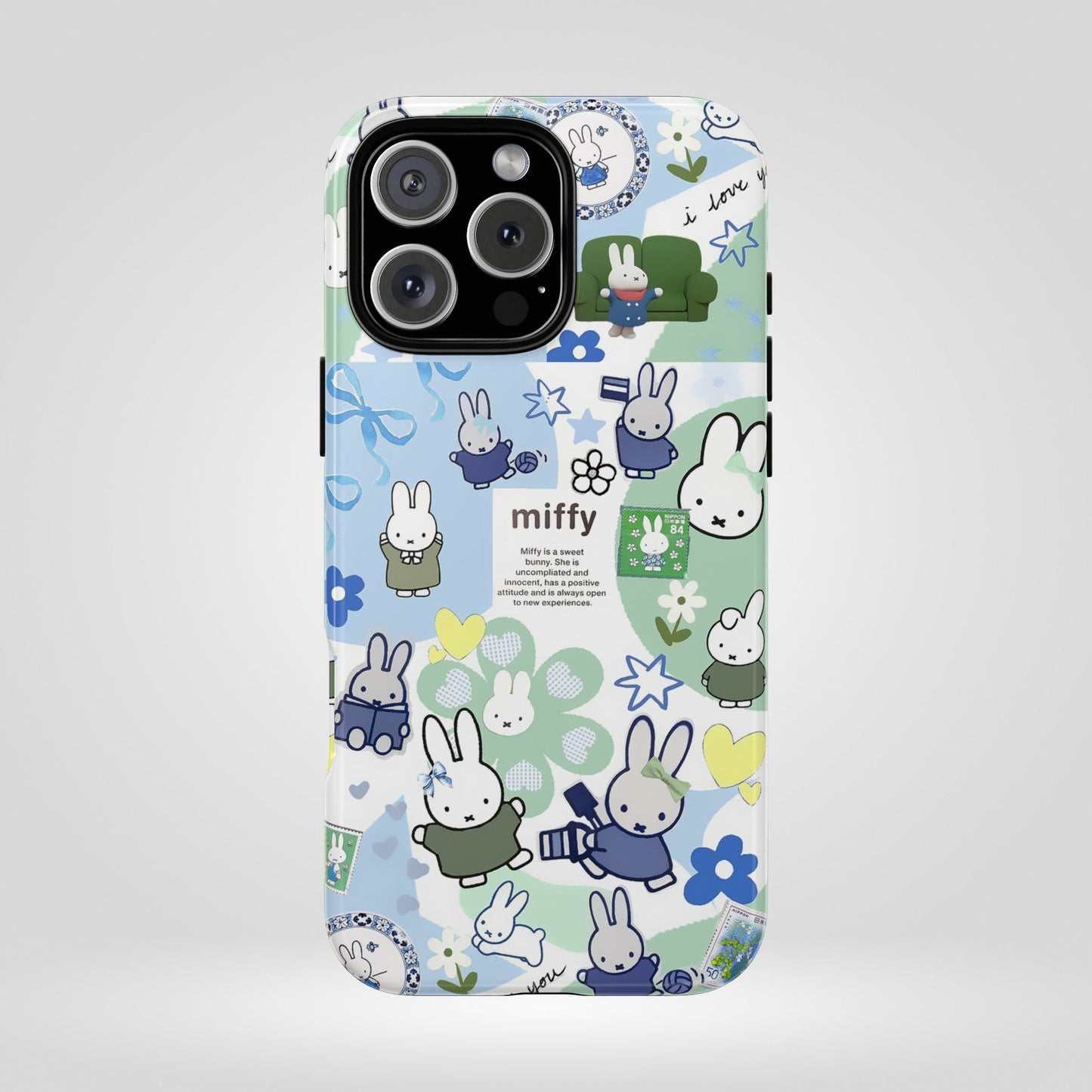 Cute Miffy Tough Phone Case - iPhone, Samsung Stylish Design for Bunny Lovers