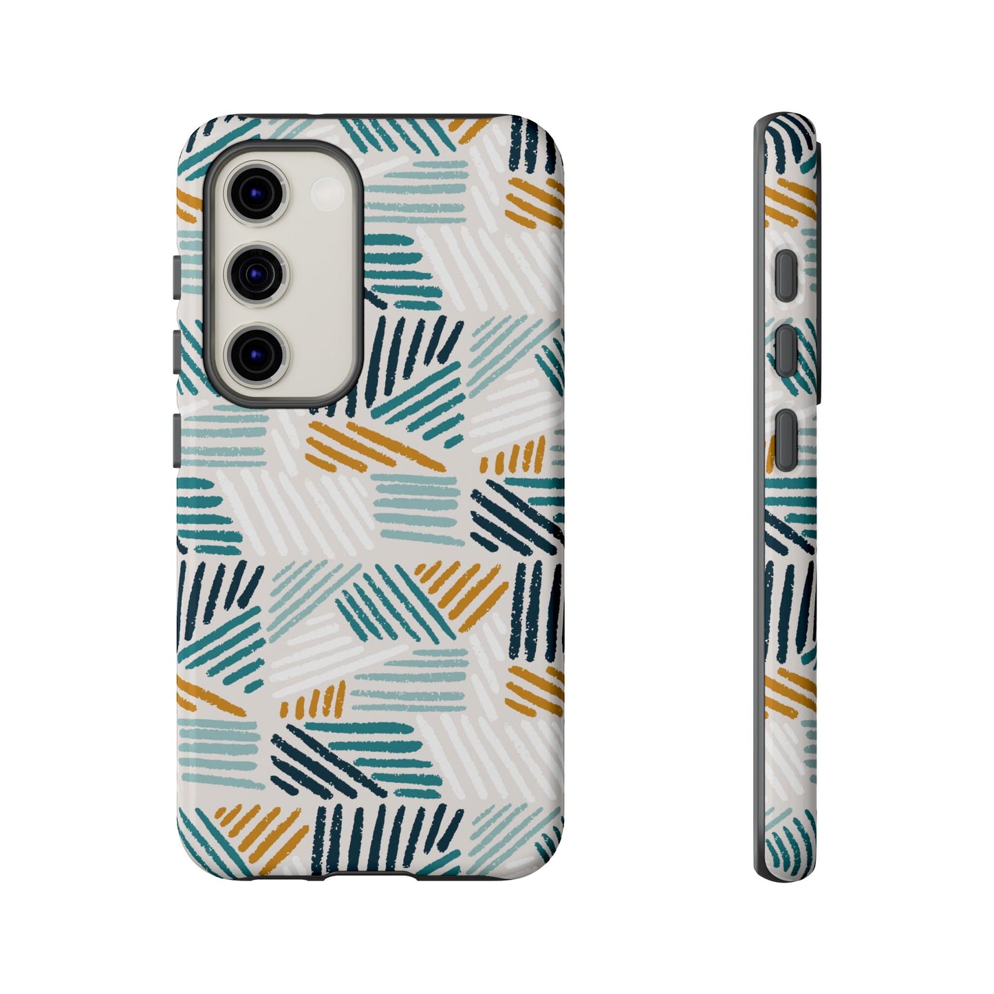 Stylish Tough Phone Case with Geometric Design