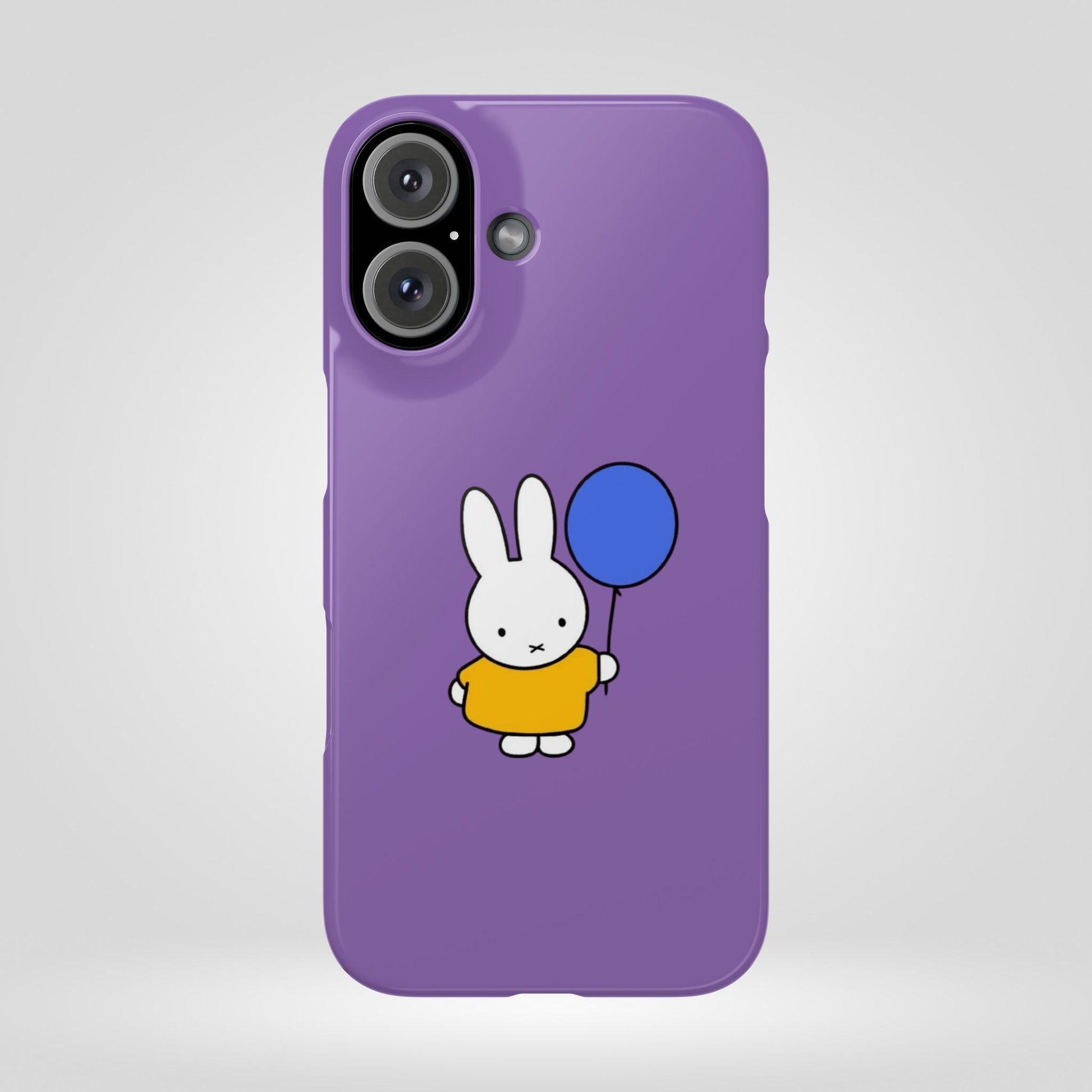 Miffy Phone Case, iPhone, Samsung Snap Case - Cartoon Fun Purple Phone Accessory for Kids and Adults - Roe Creation