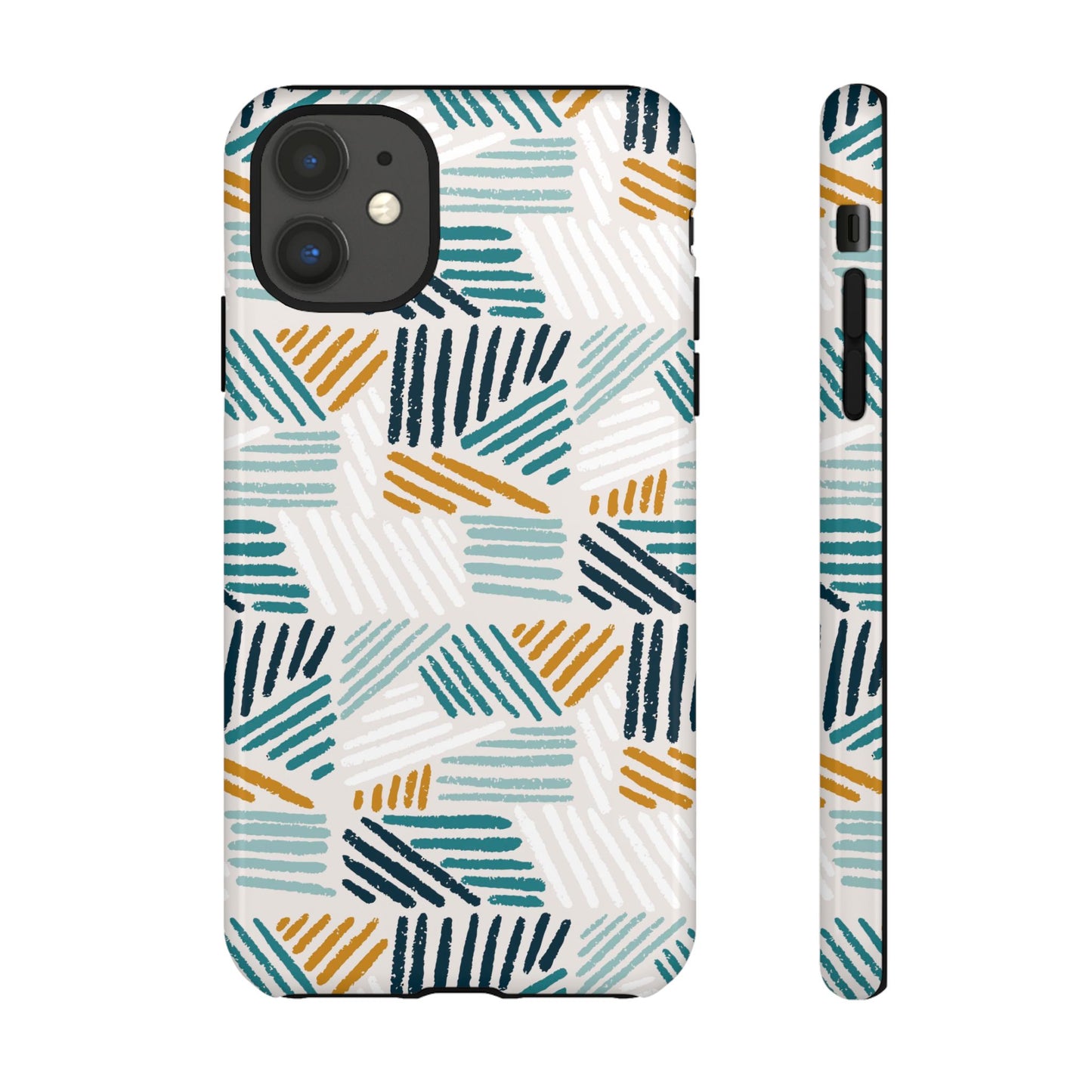 Stylish Tough Phone Case with Geometric Design