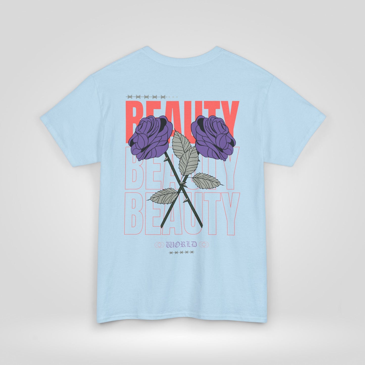 Beautiful Blooms Unisex Heavy Cotton Tee - Flower Graphics, Stylish Shirt, Gift for Her, Trendy Casual Wear, Art Lover Apparel - Roe Creation
