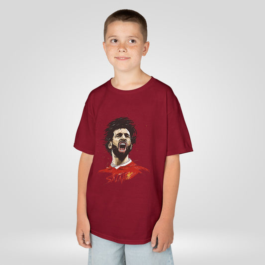Mohammed Salah Kids Tee - Heavy Cotton™ T-Shirt for Young Liverpool Fans.