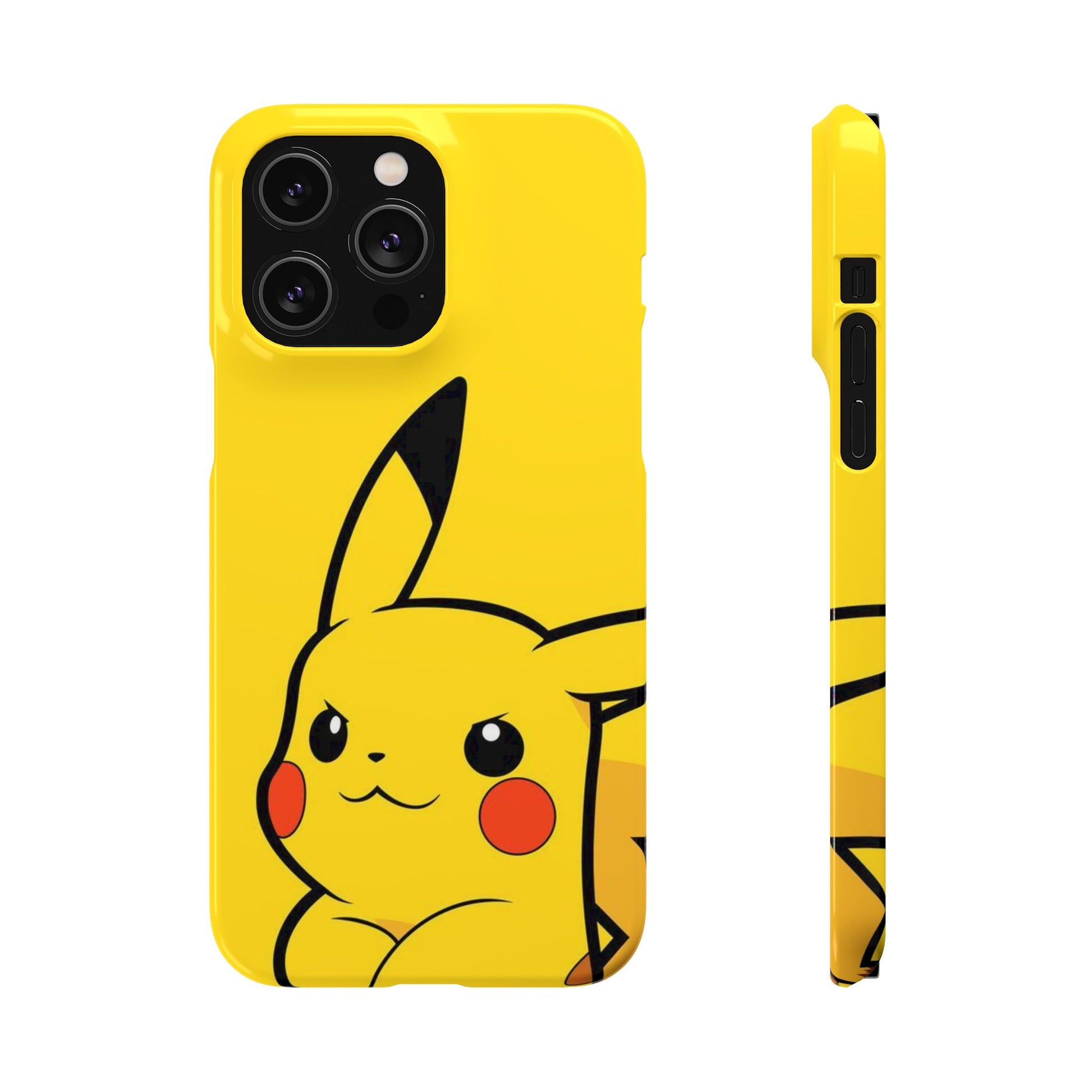 Pikachu Phone Case, Pokemon Phone Case, Snap Cases, Cartoon, Yellow, iPhone, Samsung - Roe Creation