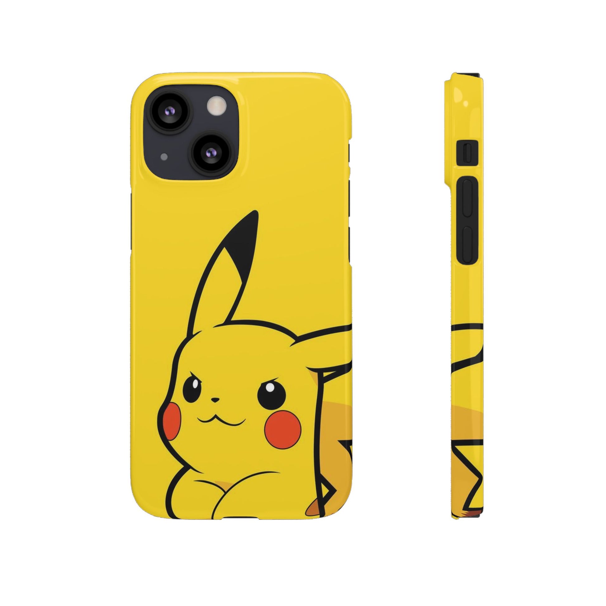 Pikachu Phone Case, Pokemon Phone Case, Snap Cases, Cartoon, Yellow, iPhone, Samsung - Roe Creation