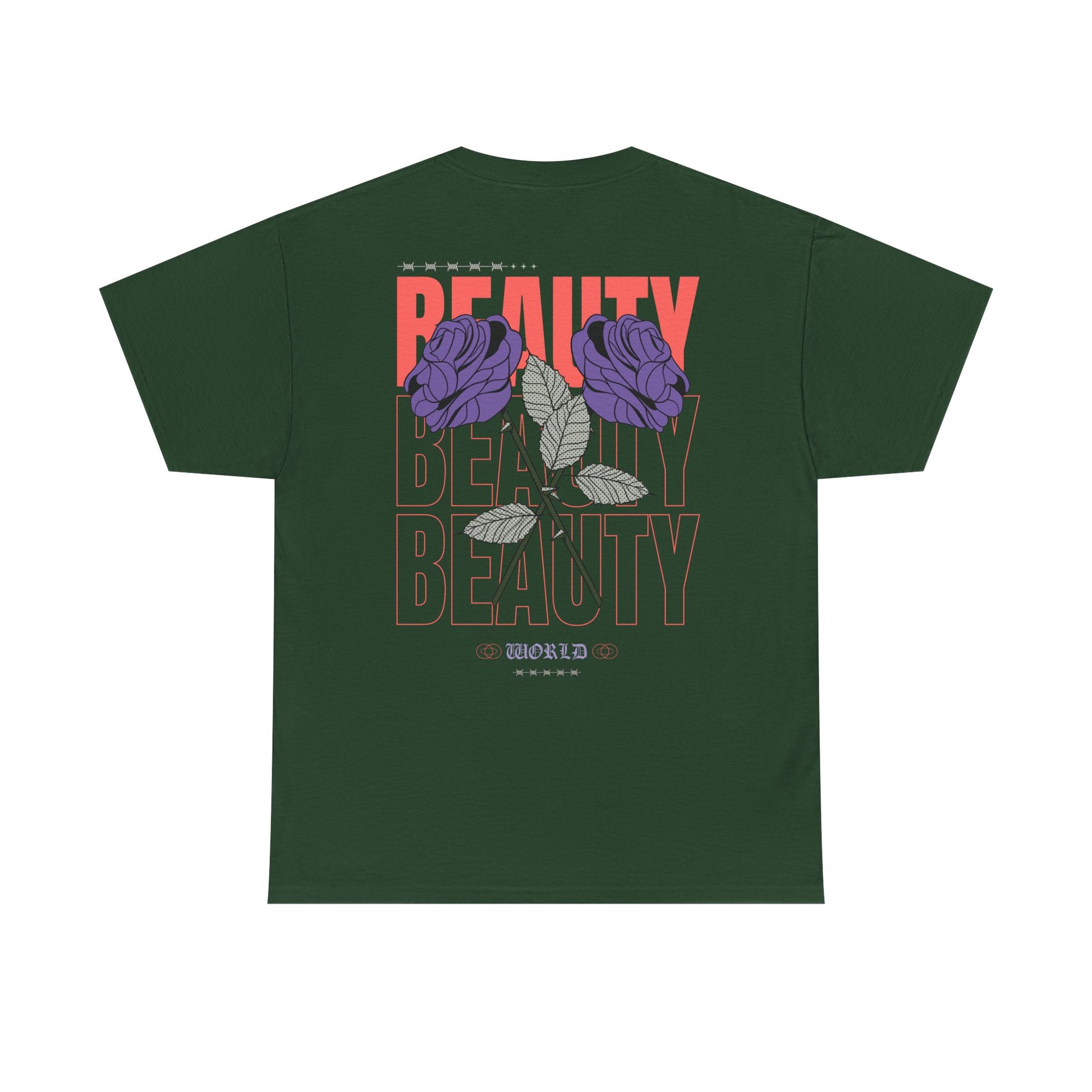 Beautiful Blooms Unisex Heavy Cotton Tee - Flower Graphics, Stylish Shirt, Gift for Her, Trendy Casual Wear, Art Lover Apparel - Roe Creation