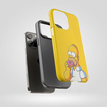 Homer Simpson Phone Case - iPhone, Samsung, Unique Protection for Fans, Cartoon Phone Cover, Gift for Simpsons Lovers, Durable Tough Case