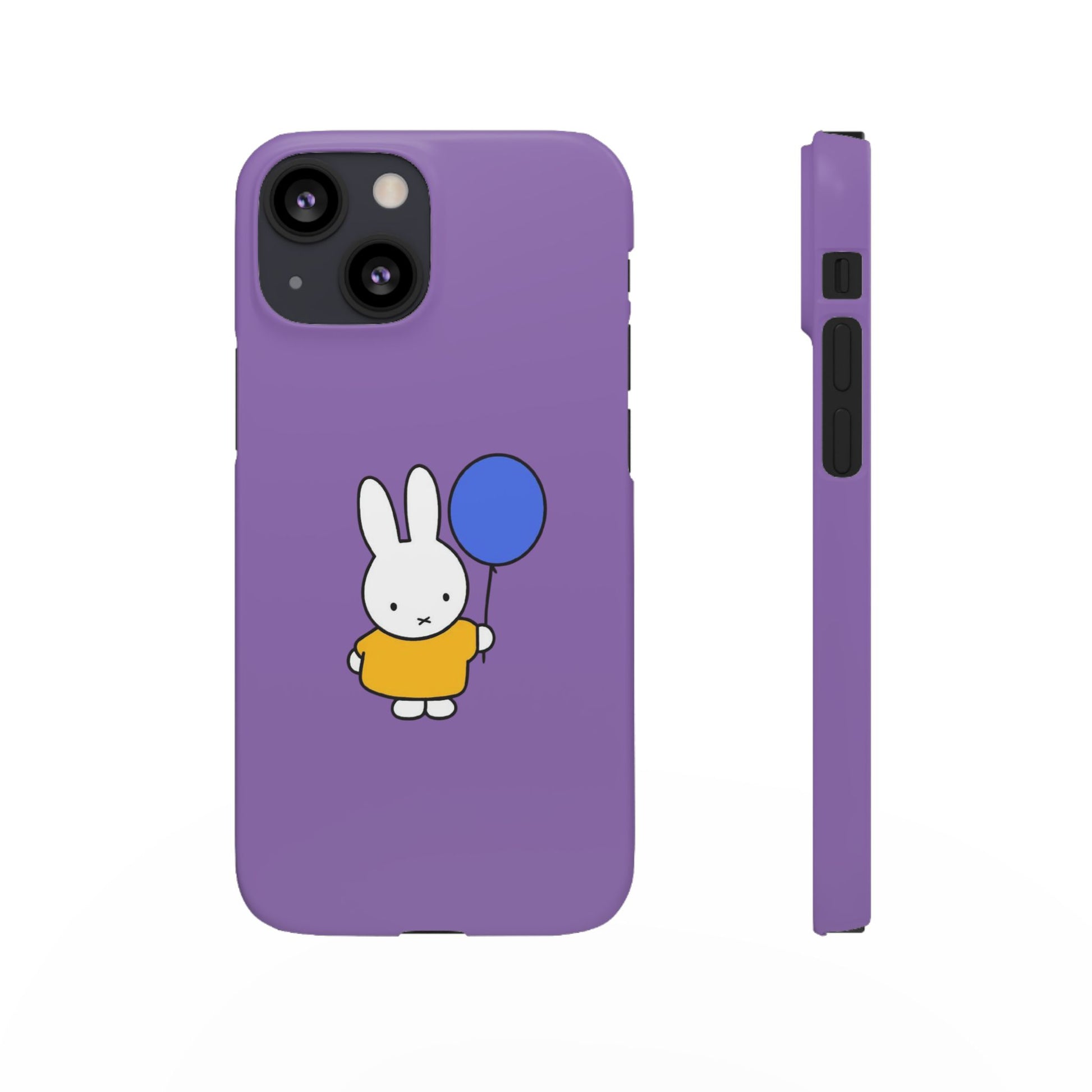 Miffy Phone Case, iPhone, Samsung Snap Case - Cartoon Fun Purple Phone Accessory for Kids and Adults - Roe Creation