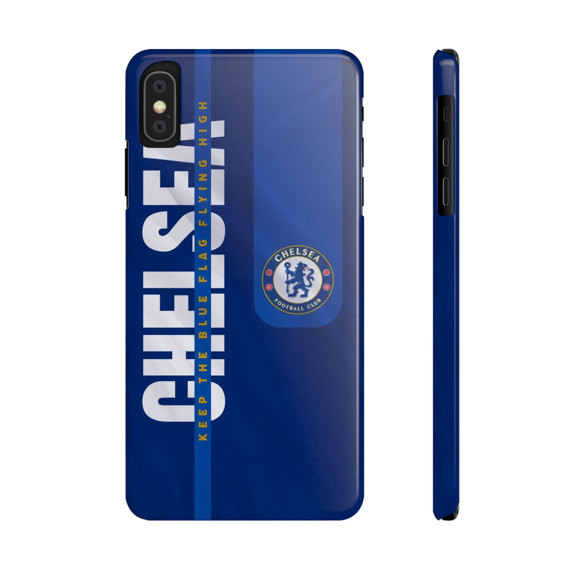 Chelsea FC Slim Phone Case for iPhone - Keep The Blue Flag Flying High - Roe Creation
