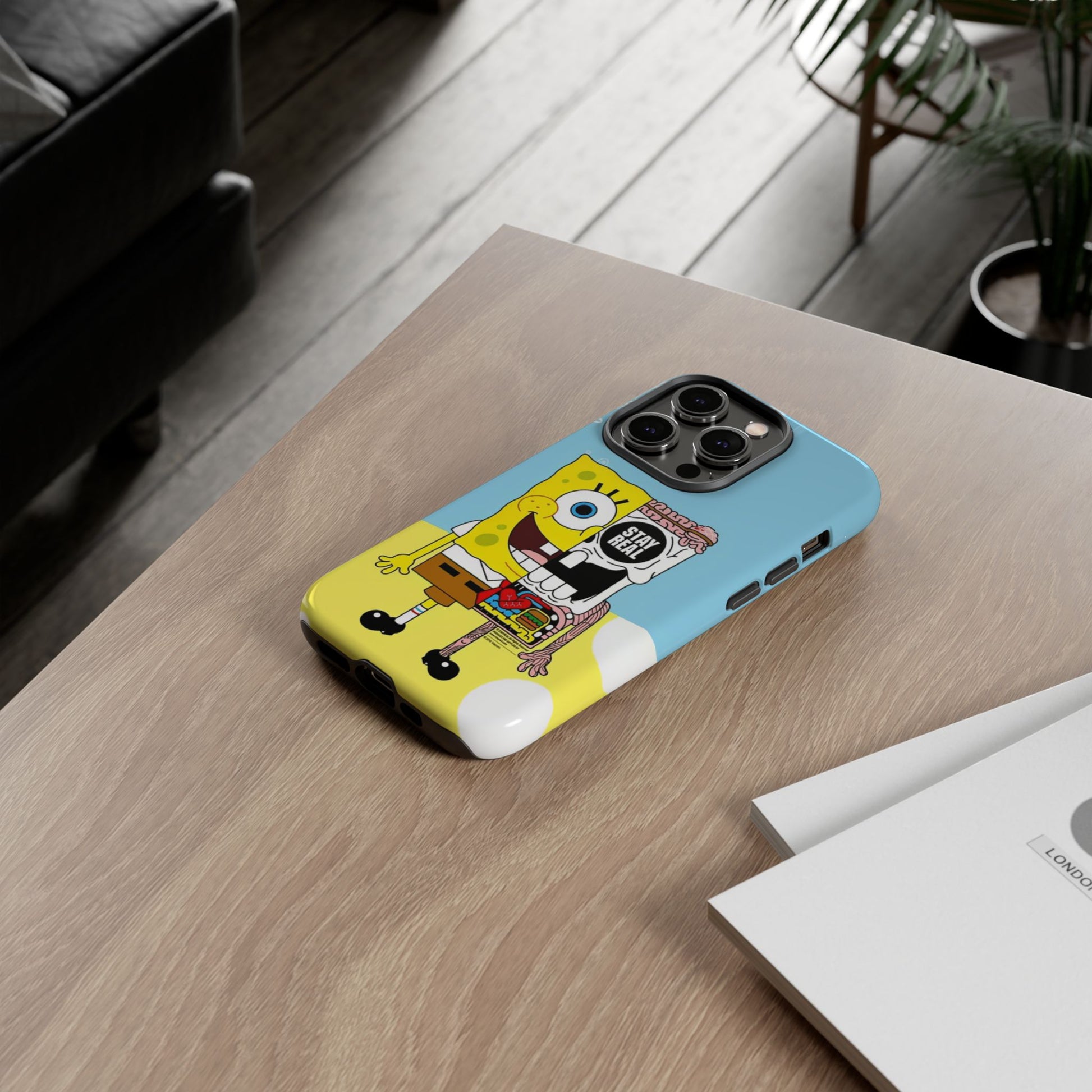 Stay Real Spongebob Tough iPhone Case for Lovers - Roe Creation