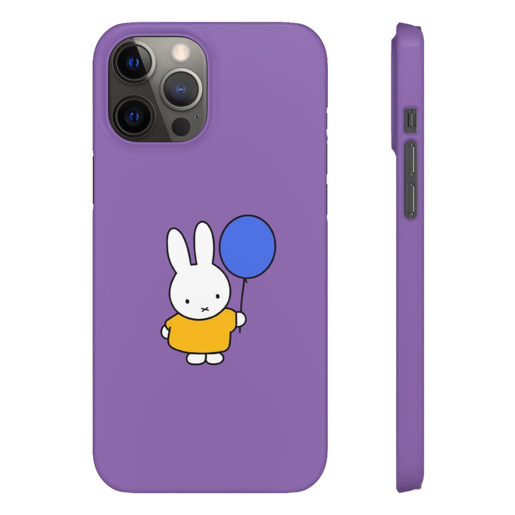 Miffy Phone Case, iPhone, Samsung Snap Case - Cartoon Fun Purple Phone Accessory for Kids and Adults - Roe Creation