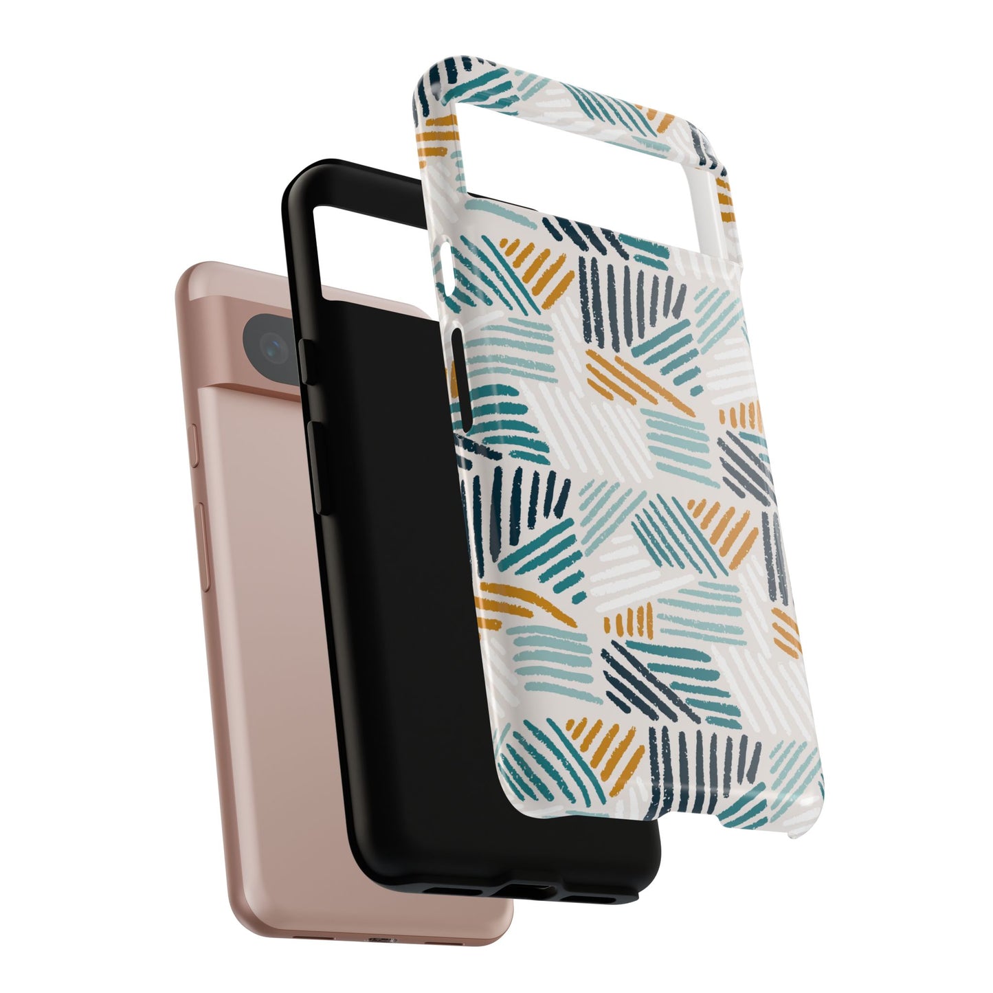 Stylish Tough Phone Case with Geometric Design