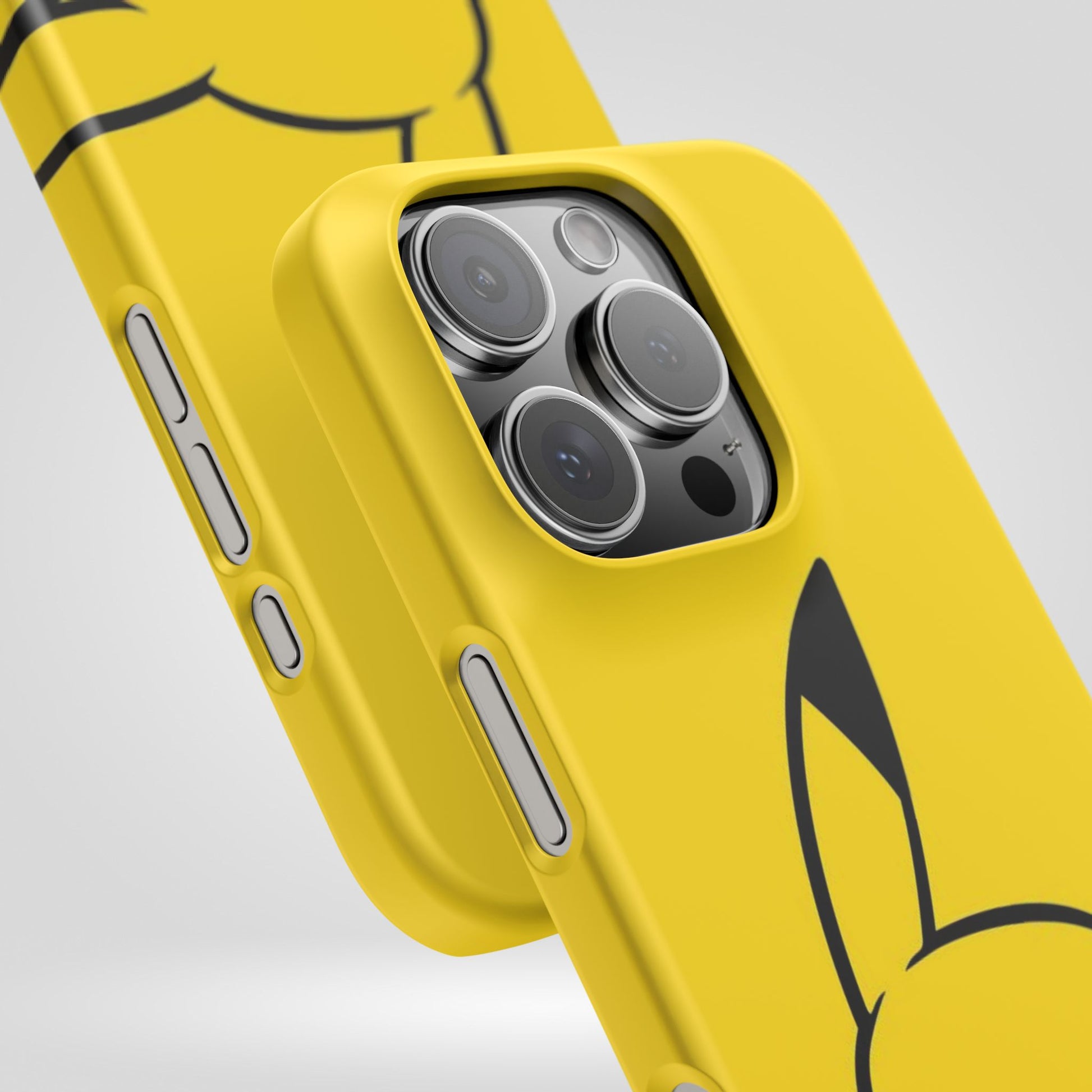 Pikachu Phone Case, Pokemon Phone Case, Snap Cases, Cartoon, Yellow, iPhone, Samsung - Roe Creation