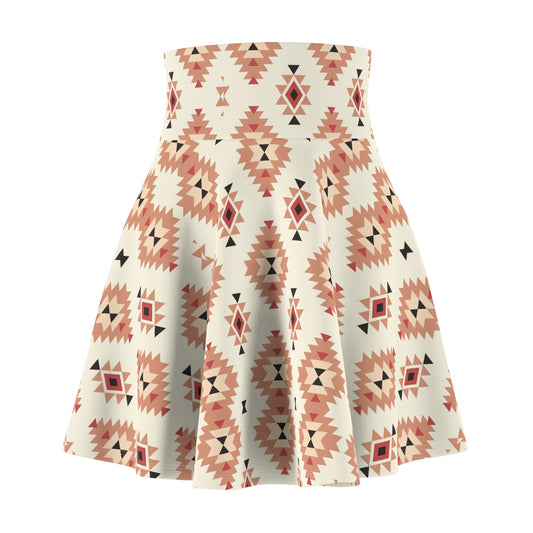 Tribal Print Women's Skater Skirt - Bohemian Style for Festivals & Summer Outfits