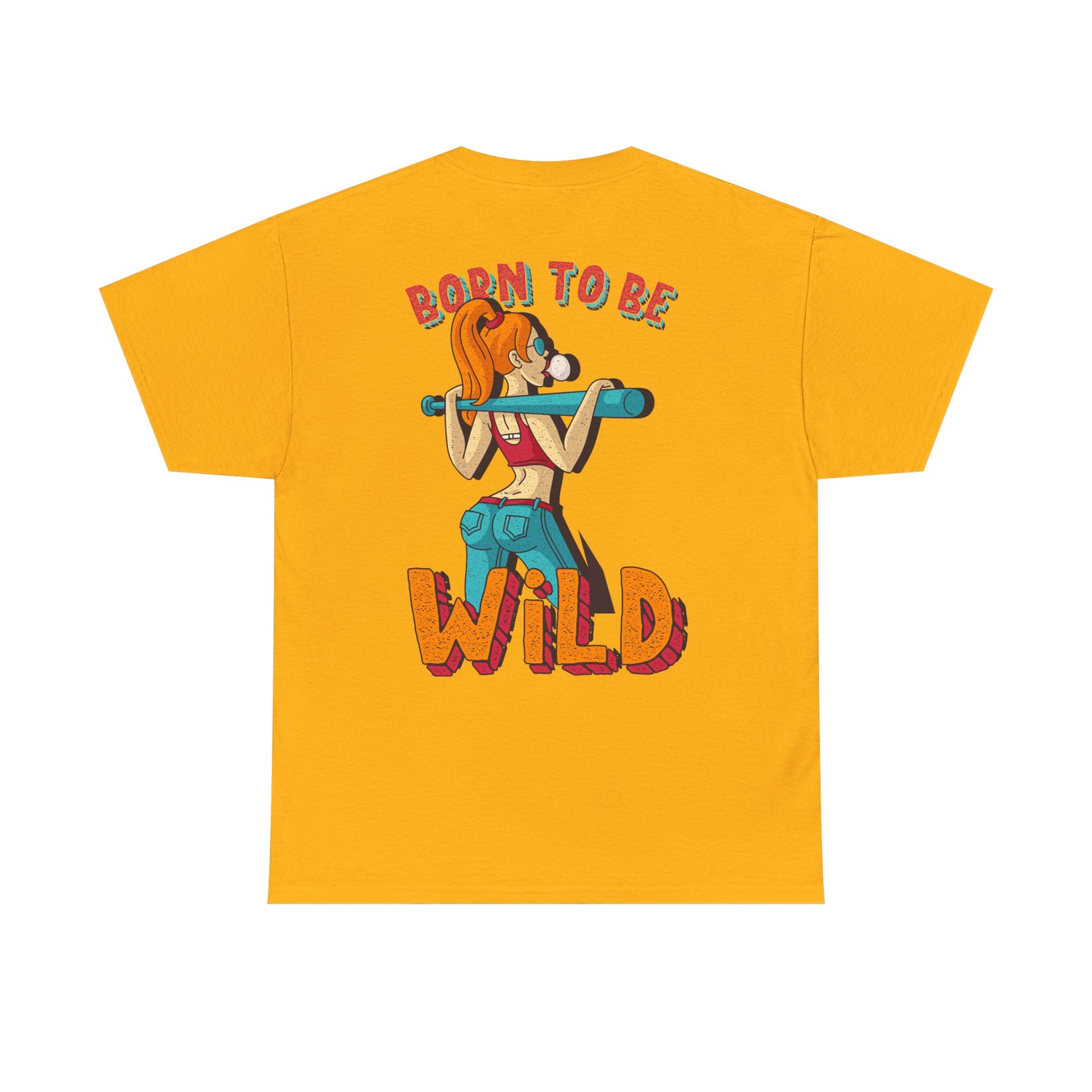 Born to Be Wild Unisex Heavy Cotton Tee, Fun Graphic Shirt, Adventure Tee, Gift for Nature Lovers, Casual Wear, Festival Top, Summer Fashion - Roe Creation