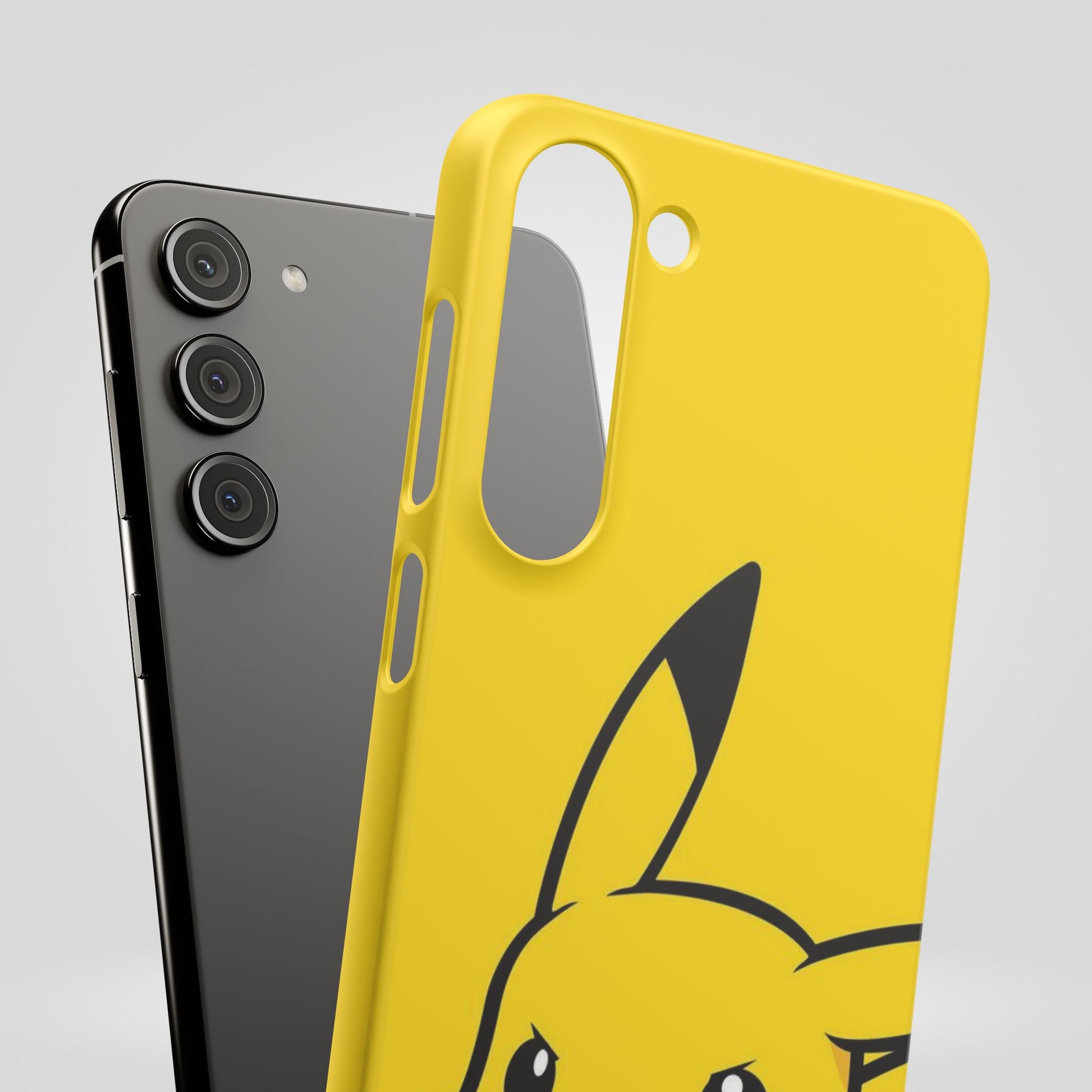 Pikachu Phone Case, Pokemon Phone Case, Snap Cases, Cartoon, Yellow, iPhone, Samsung - Roe Creation
