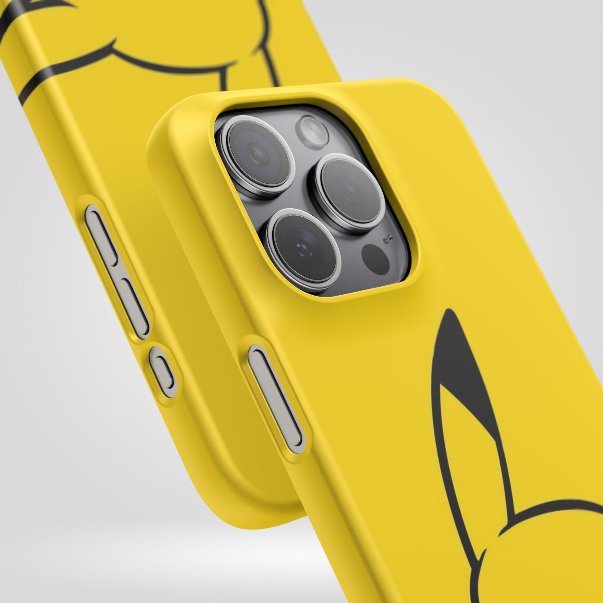 Pikachu Phone Case, Pokemon Phone Case, Snap Cases, Cartoon, Yellow, iPhone, Samsung - Roe Creation