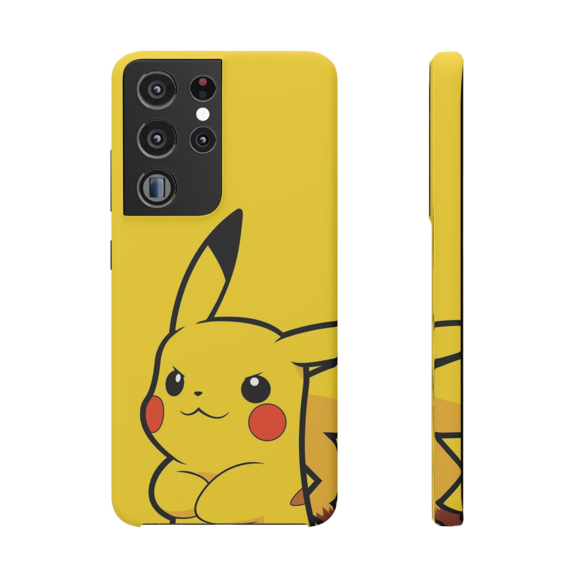 Pikachu Phone Case, Pokemon Phone Case, Snap Cases, Cartoon, Yellow, iPhone, Samsung - Roe Creation