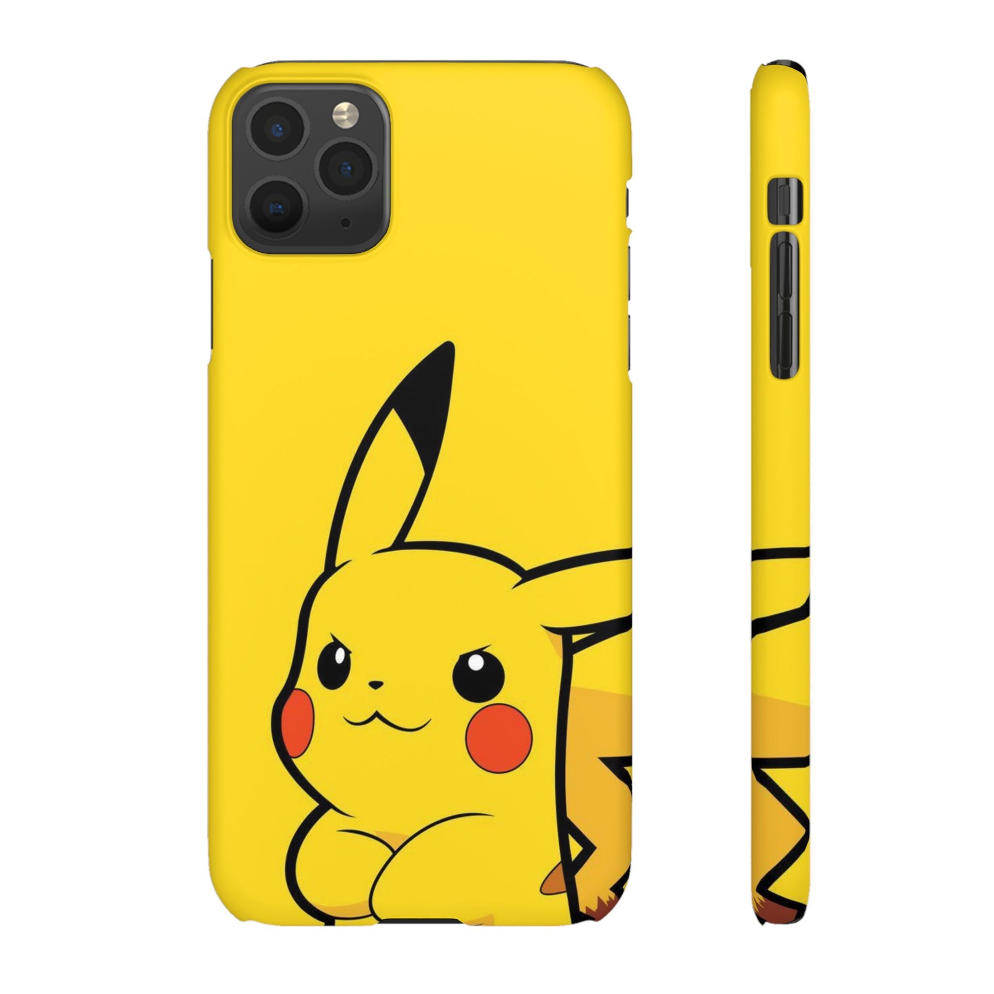 Pikachu Phone Case, Pokemon Phone Case, Snap Cases, Cartoon, Yellow, iPhone, Samsung - Roe Creation