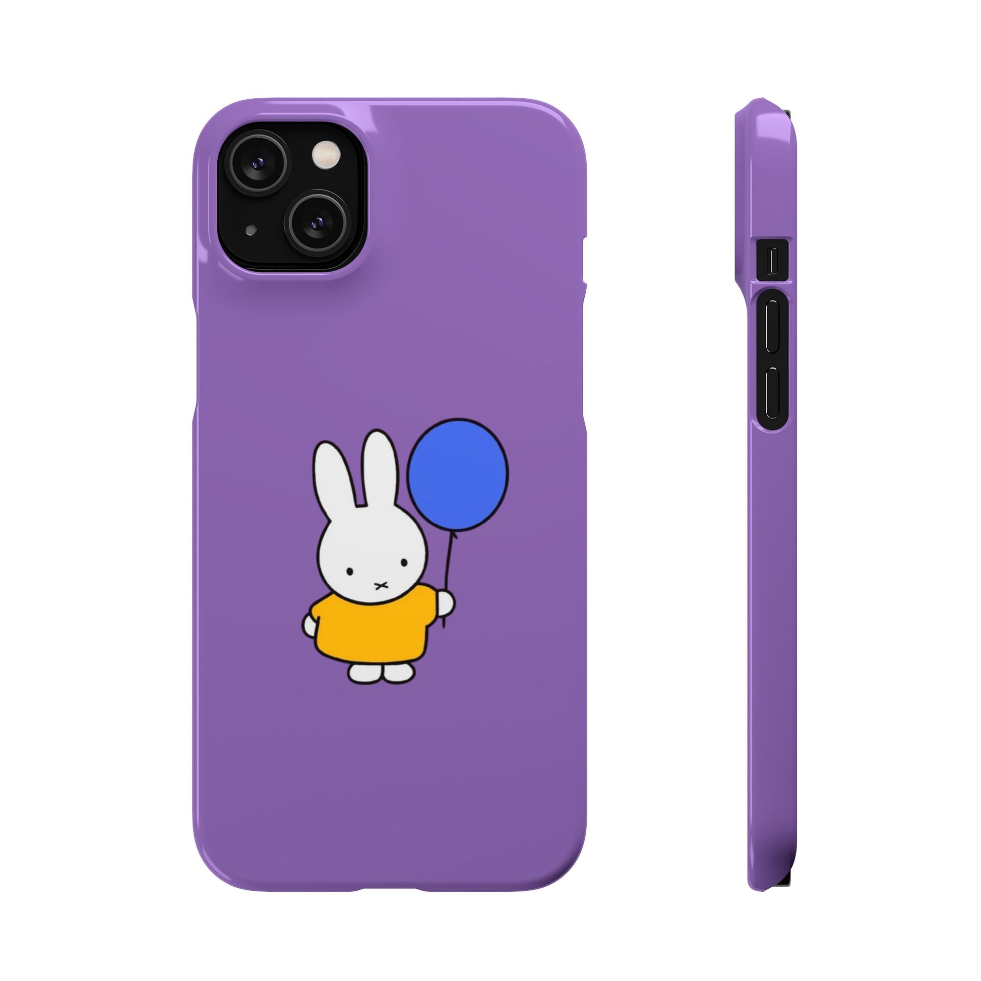 Miffy Phone Case, iPhone, Samsung Snap Case - Cartoon Fun Purple Phone Accessory for Kids and Adults - Roe Creation