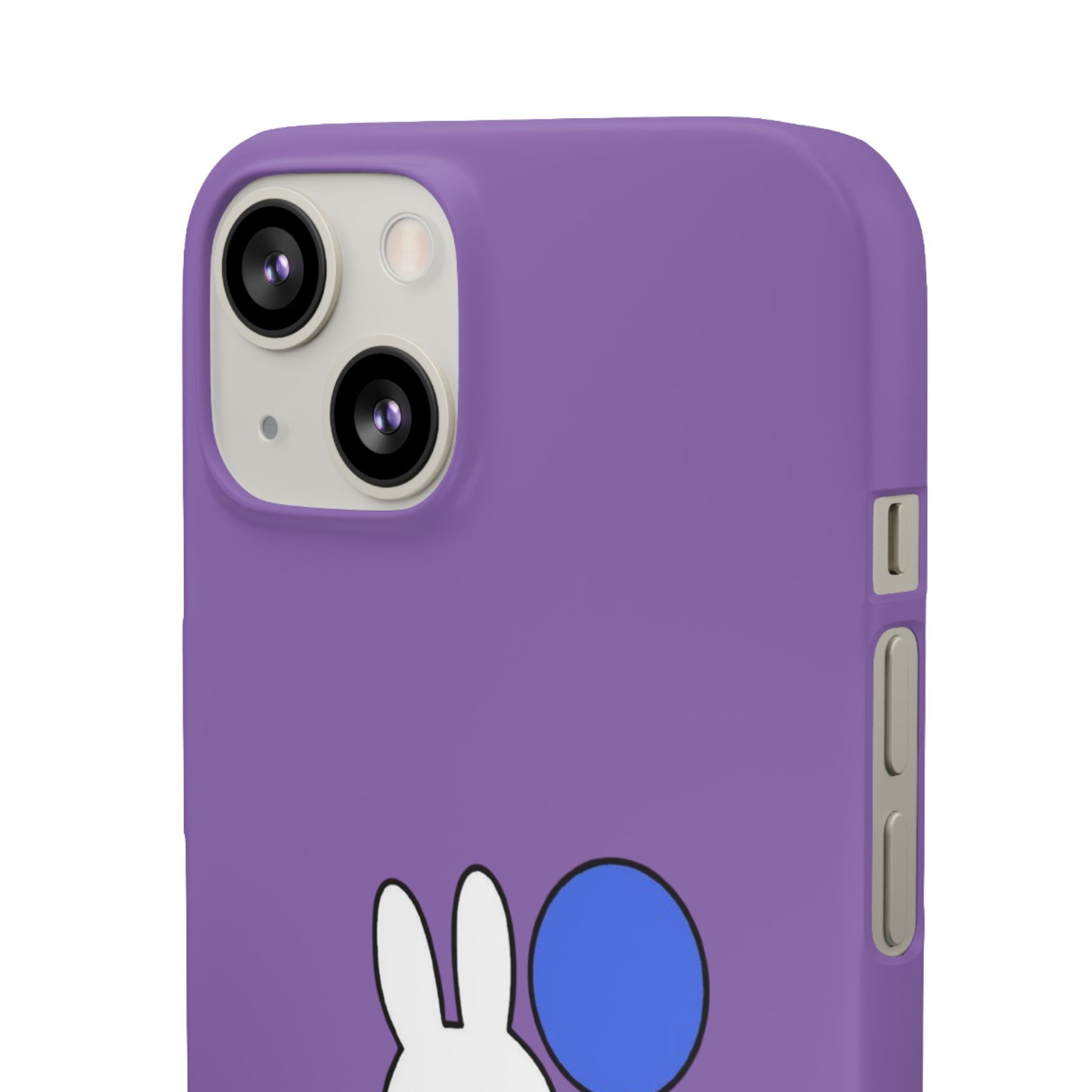 Miffy Phone Case, iPhone, Samsung Snap Case - Cartoon Fun Purple Phone Accessory for Kids and Adults - Roe Creation