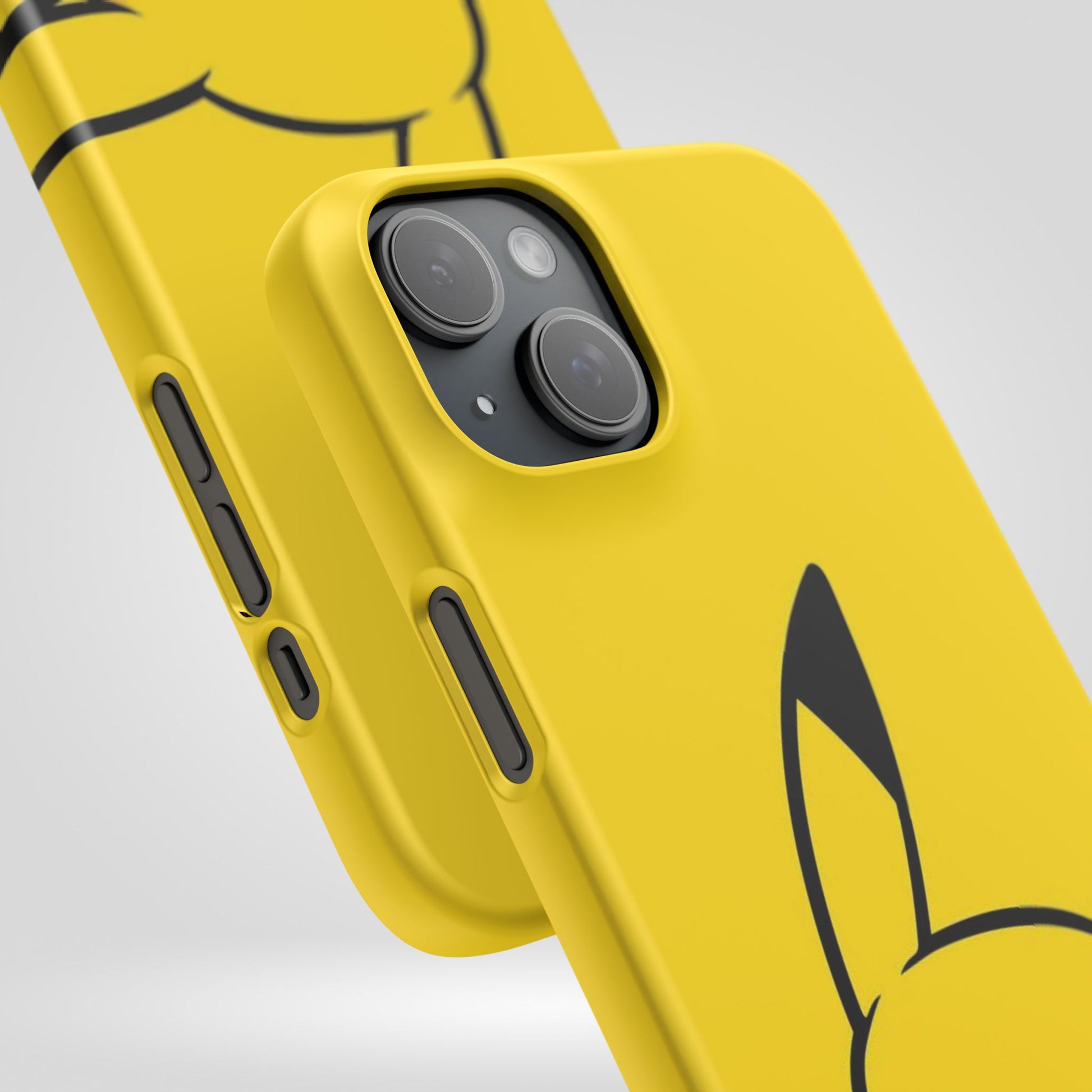 Pikachu Phone Case, Pokemon Phone Case, Snap Cases, Cartoon, Yellow, iPhone, Samsung - Roe Creation