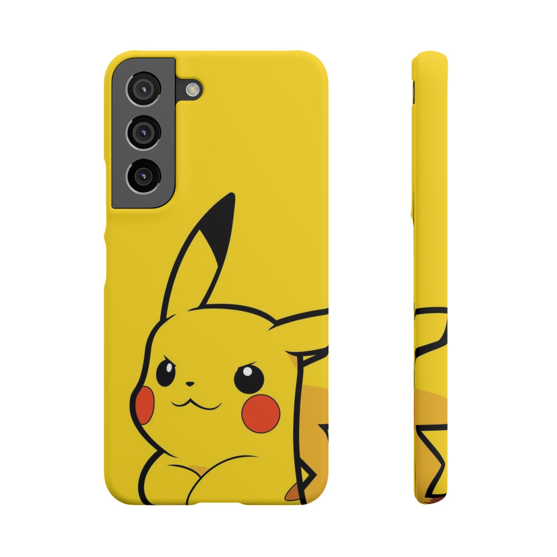 Pikachu Phone Case, Pokemon Phone Case, Snap Cases, Cartoon, Yellow, iPhone, Samsung - Roe Creation