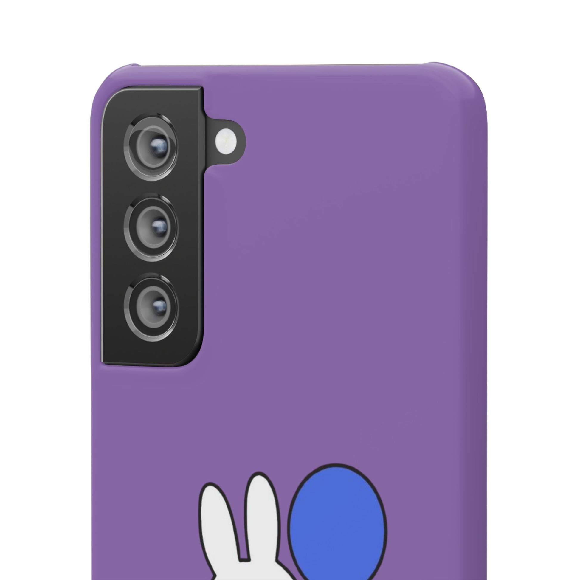 Miffy Phone Case, iPhone, Samsung Snap Case - Cartoon Fun Purple Phone Accessory for Kids and Adults - Roe Creation