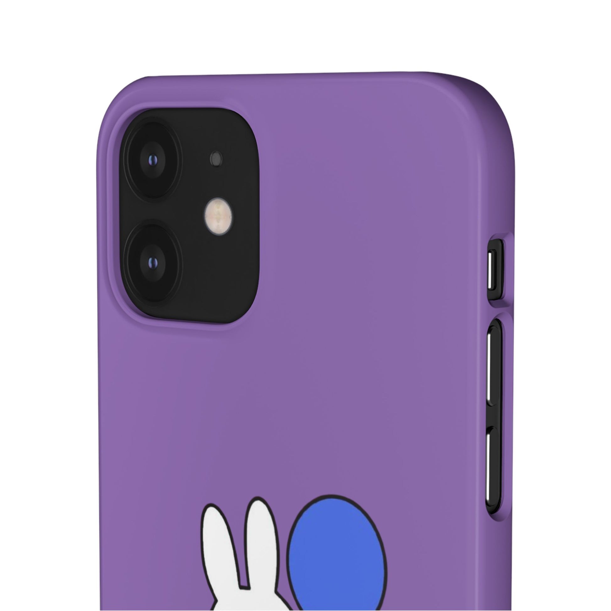Miffy Phone Case, iPhone, Samsung Snap Case - Cartoon Fun Purple Phone Accessory for Kids and Adults - Roe Creation