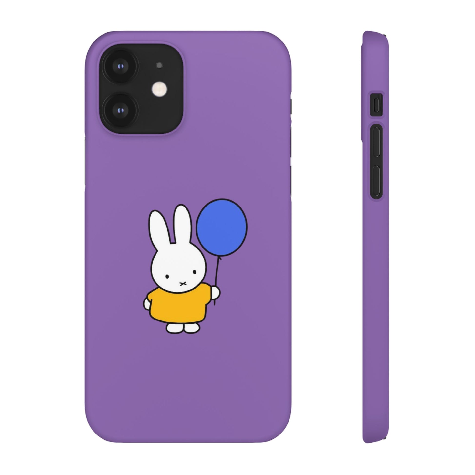 Miffy Phone Case, iPhone, Samsung Snap Case - Cartoon Fun Purple Phone Accessory for Kids and Adults - Roe Creation