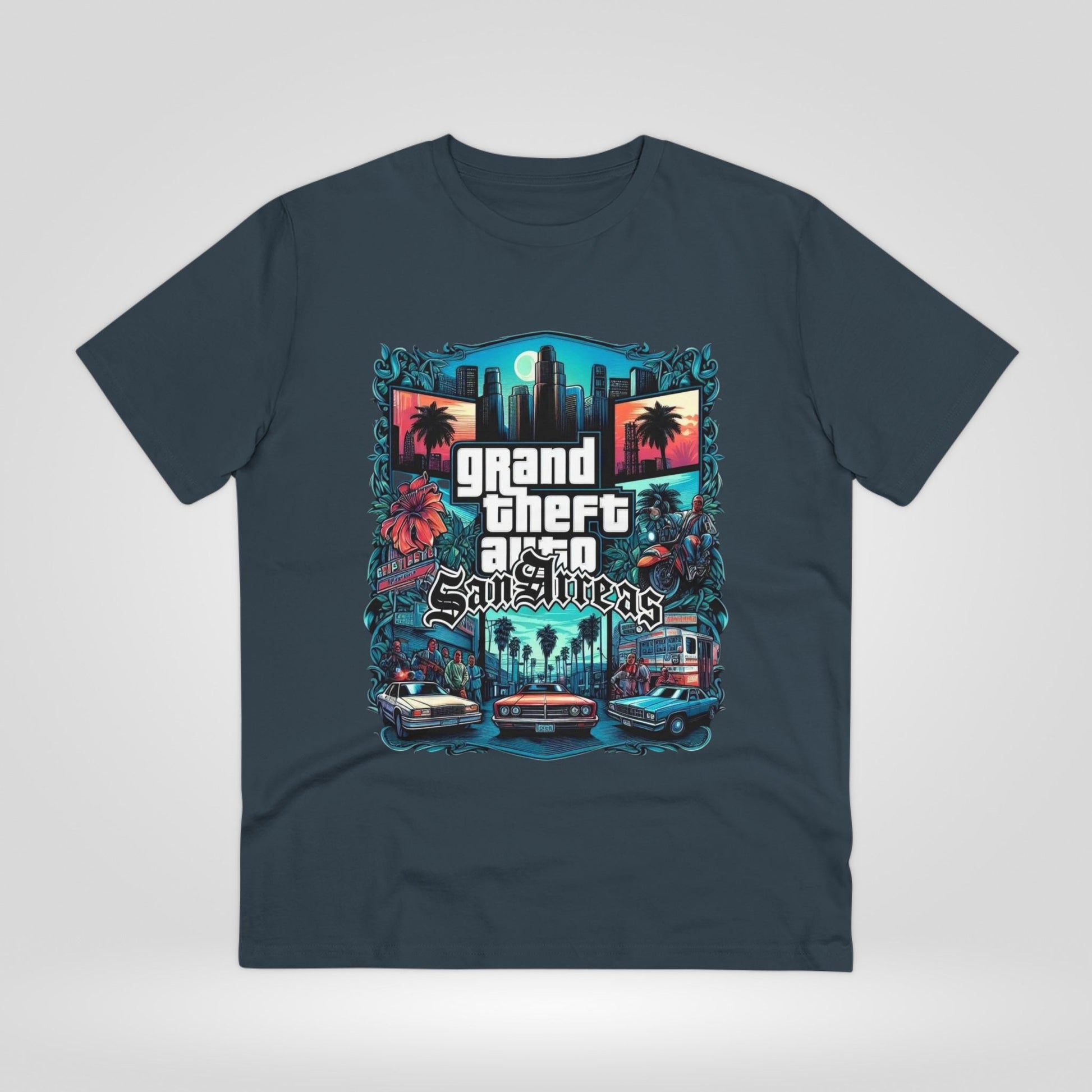 Retro GTA-Inspired Unisex T-Shirt, Gamer Gift, Casual Wear, Streetwear, Urban Style, Cool Graphic Tee - Roe Creation