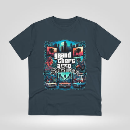 Retro GTA-Inspired Unisex T-Shirt, Gamer Gift, Casual Wear, Streetwear, Urban Style, Cool Graphic Tee - Roe Creation