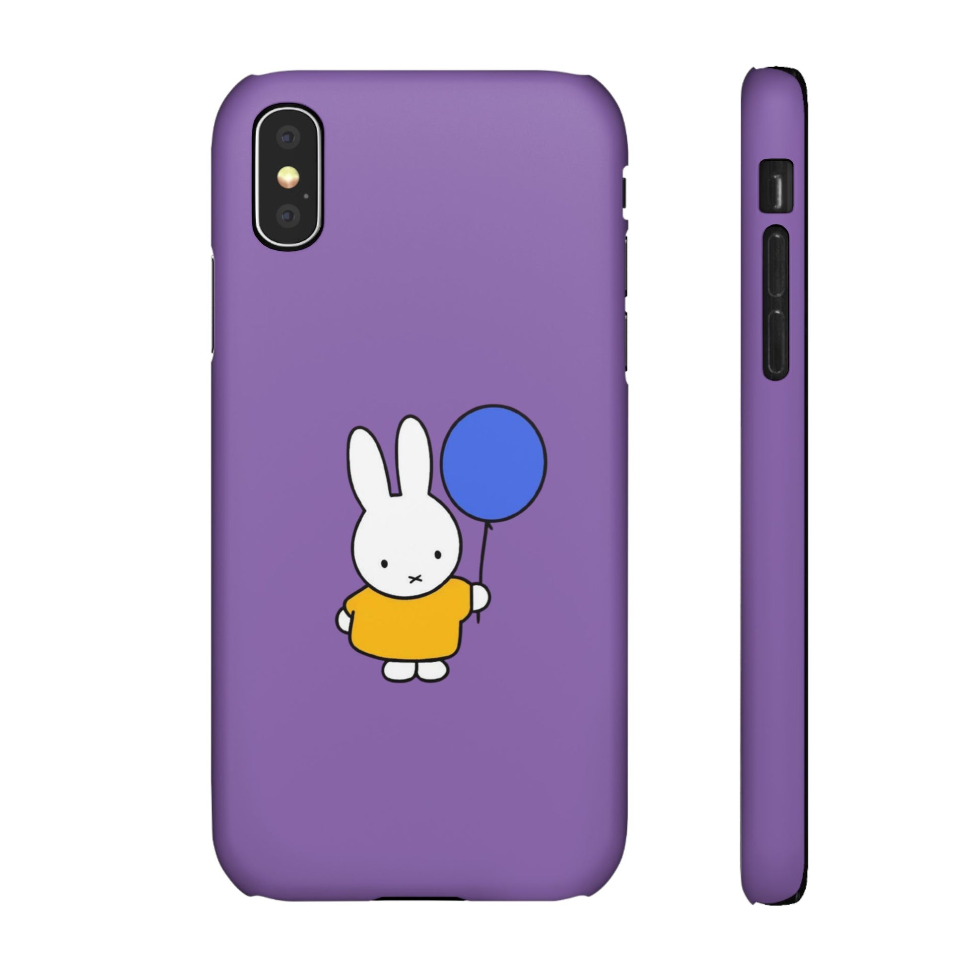 Miffy Phone Case, iPhone, Samsung Snap Case - Cartoon Fun Purple Phone Accessory for Kids and Adults - Roe Creation