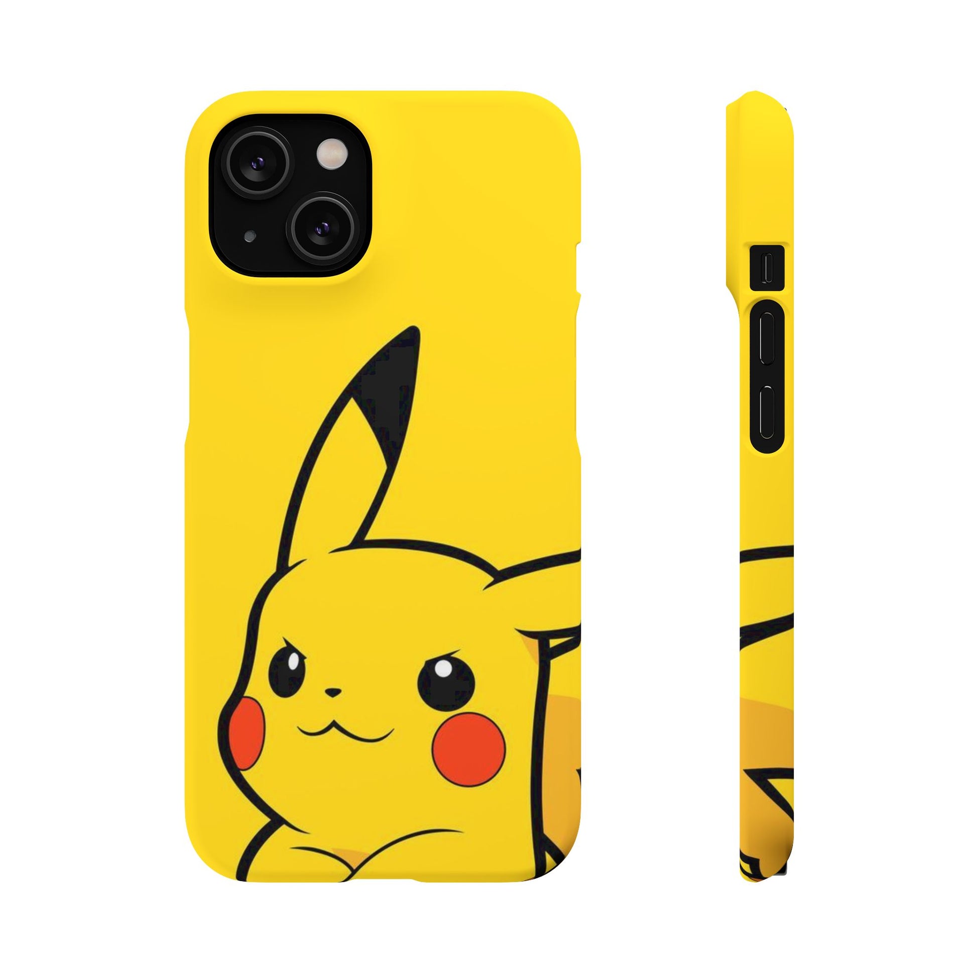Pikachu Phone Case, Pokemon Phone Case, Snap Cases, Cartoon, Yellow, iPhone, Samsung - Roe Creation