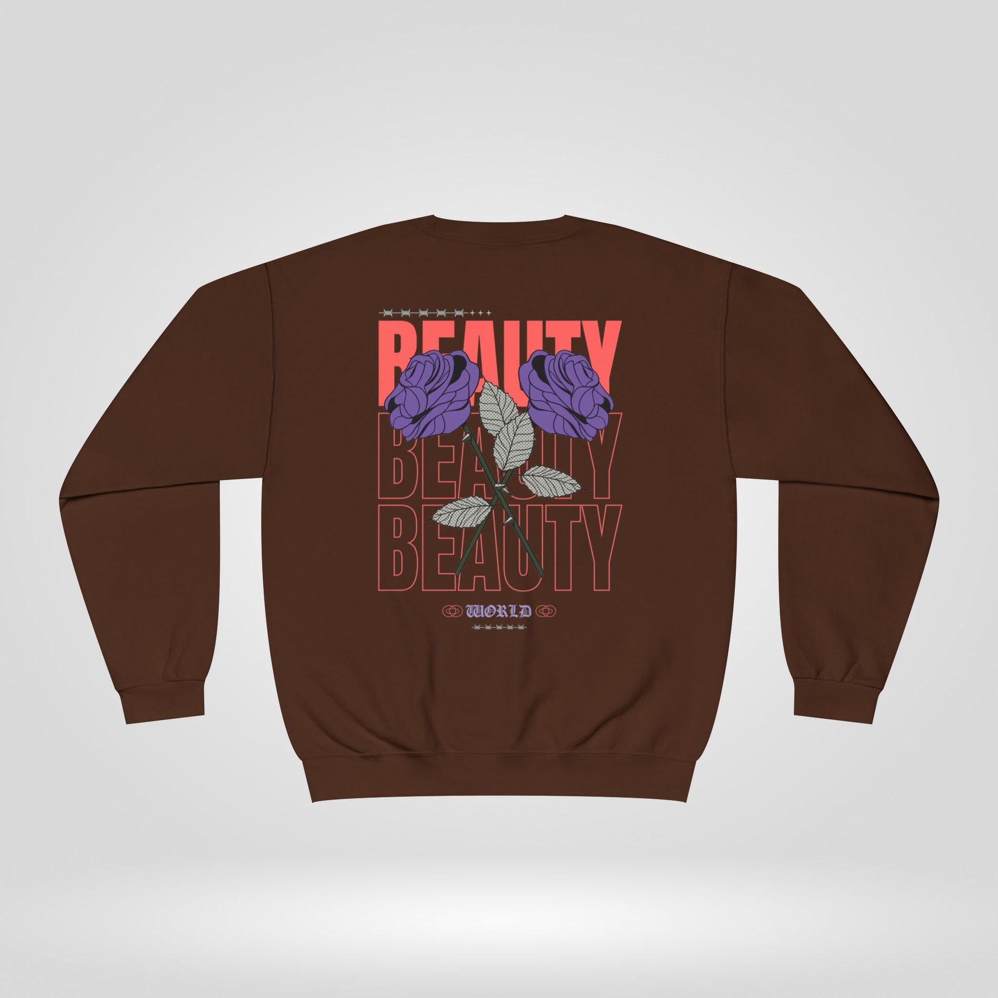 Beauty Rose Sweatshirt Unisex Crewneck Trendy Gift for Her Cozy Casual Wear Valentines Day Floral Design Everyday Comfort - Roe Creation