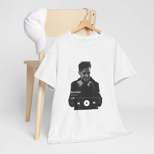 Liam Payne Remember Heavy Cotton Unisex Tshirt - Music Player Design